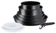 Tefal - Комплект готварски съдове 8 бр. INGENIO BLACK STONE