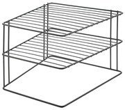 Черен допълнителен рафт от неръждаема стомана 25x25 cm Palio – Metaltex