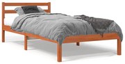 844143 vidaXL Рамка за легло без матрак, восъчнокафяв, 100x200 см, бор масив