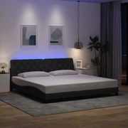3310693 vidaXL Рамка за легло със светодиод без матрак, 200x200 см, плат