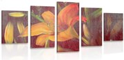 картини от 5 части – Разцвет на оранжева лилия
