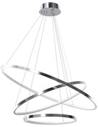 LED Пендел HOOP LED/93W/230V Ø 80 см 4000K лъскав хром