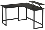 Ъглово писмено бюро SOLEA, черно