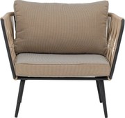 Бежов тапициран градински фотьойл Pavone - Bloomingville