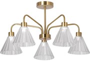 Висящ полилей 5xE27/60W/230V златист