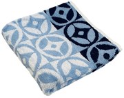 Синя памучна хавлиена кърпа 70x140 cm Compass – JAHU collections