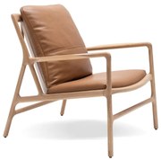 Кожен фотьойл в кафяво-натурален цвят Dedo - Gazzda