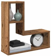 856604 vidaXL Wall Cube Shelves 2 бр. старо дърво 50x15x50 cm