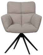 Бежов тапициран трапезен стол Vinny – WOOOD