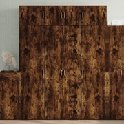 3281424 vidaXL Висок шкаф, опушен дъб, 70x42,5x185 см, инженерно дърво