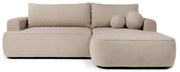 Бежов разтегателен ъглов диван от букле (десен ъгъл) Quinoa – Bonami Selection