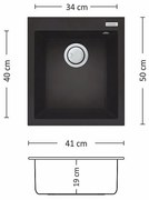 Leks BLOOM PLUS Композитна мивка за вграждане