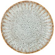 Синя/бежова глинена чиния за сервиране ø 17 cm Fleur – Bloomingville