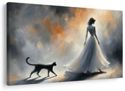 Картина на платно – Дама в мъглива светлина