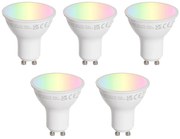 Комплект от 5 GU10 50мм прозрачни LED крушки 4.7W 400 lm 2200-2400K