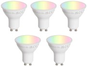Set van 5 GU10 50mm LED lampen helder 4.7W 400 lm 2200-2400K