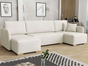Ъглов диван Комо U-бял