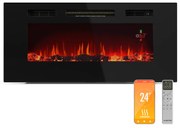 Klarstein Интелигентна електрическа камина Galeras Smart, 2 температурни настройки, 16 - 30°| LED илюзия за пламък, Опция за IOT връзка