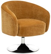 Кресло atmosphera Edith, Шенил, Въртящ - Охра