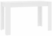 800432 vidaXL Трапезна маса, бяла, 120x60x76 см, инженерно дърво