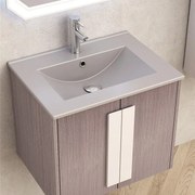 Конзолен PVC шкаф BG 6451-2 + 6066G, сив мат, 60x45x50см