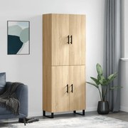 3195702 vidaXL Висок шкаф, дъб сонома, 69,5x34x180 см, инженерно дърво