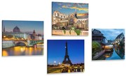 Комплект картини – Романтична нощна Париж