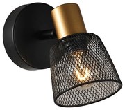 Prezent 75470 - Спот аплик DAYTONA 1xE14/40W/230V черен/златист