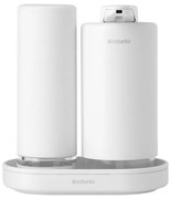 Комплект 2 бр дозатори Brabantia SinkStyle 1008505, Подходящи за препарати за ръце и съдове, 200 мл, Минерализирано покритие, Бял