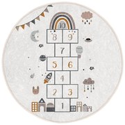 Кремав детски килим ø 120 cm Comfort - Mila Home