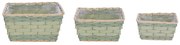 Комплект от 3 светлозелени саксии Natur S - Ego Dekor