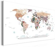 Печат върху платно - Карта на света: Къде днес? 60x40