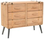 245774 vidaXL Шкаф с чекмеджета, масивна ела, 91x35x73 см