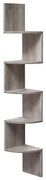 Ъглова стенна етажерка SNAKE сива/кафява