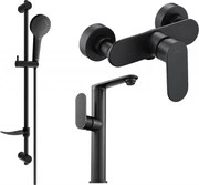 Mexen Milo DF05 душ комплект, черен - 713154DF05-70