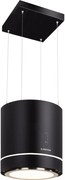 Klarstein Tron Ambience, островен абсорбатор, Ø 38 cm, рециркулаци 540 m³/h, LED, черен