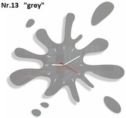Модерен стенен часовник във формата на пръски Сив