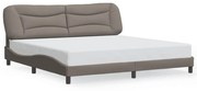 3207797 vidaXL Рамка за легло без матрак Hvar, таупе, 200x200 см, плат