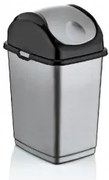 Пластмасов кош с люлеещ капак 50л. сиво/черно DUNYA-(09405)