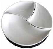 Комплект купи с поднос TORO, 3 части, керамика и дърво