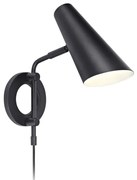 Черна стенна лампа за контакт ø 9,5 cm Cal – Markslöjd