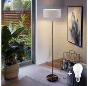 LED подова лампа TUNJA 1xE27/20W/230V Ø 38 см черна/бяла