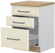 Подов шкаф Modena R-60-3MBOX-White - Beige