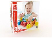 Hape - Дървени разноцветни кубчета и форми за нанизване