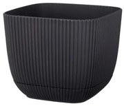 Horecano - Квадратна саксия №2 - 11x11xh9.5cm 670ml АНТРАЦИТ (G-382-A)