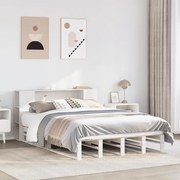 3323891 vidaXL Легло с етажерка за книги, без матрак, 120x190 см, дърво масив