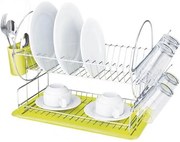 G-Сушилник за чинии на 2 етажа, зелен (71021S-1-G)