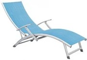 Алуминиев шезлонг с подлакътник Taupe - Син