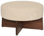 Пуф atmosphera Kayan, Букле, Слонова кост, Ø50 см