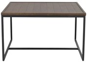 Тъмнокафява масичка за кафе с дъбова дървена плоскост ø 80 cm Deerfield – Rowico